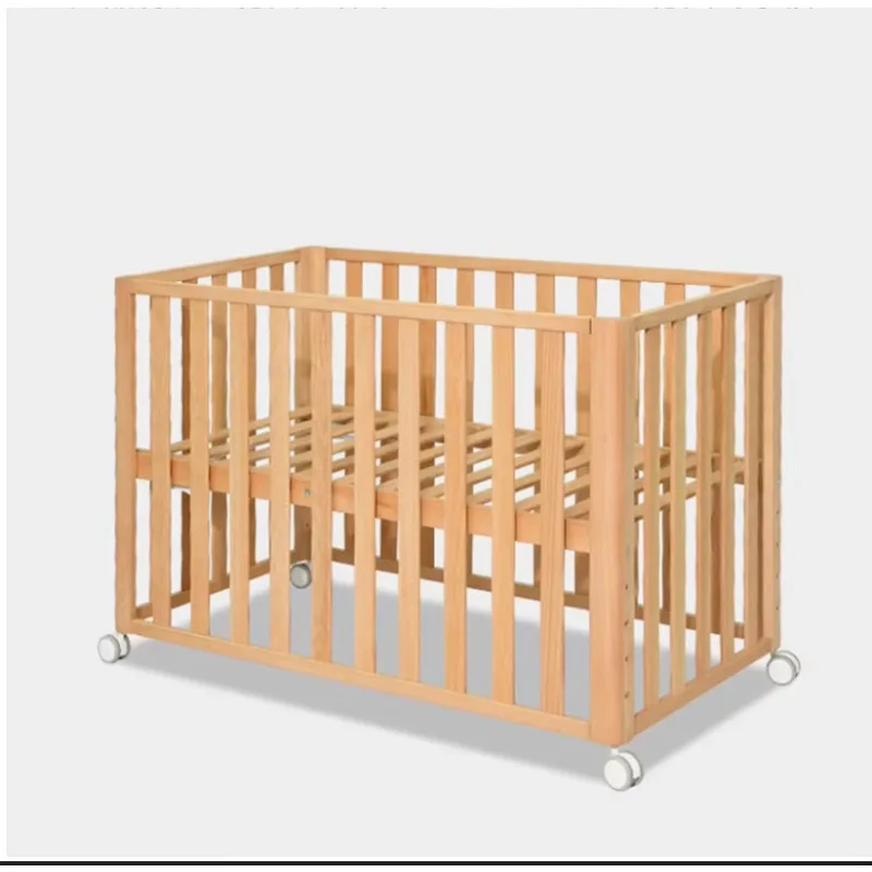 Convertible Crib Set - Modern convertible wooden crib safe bedroom