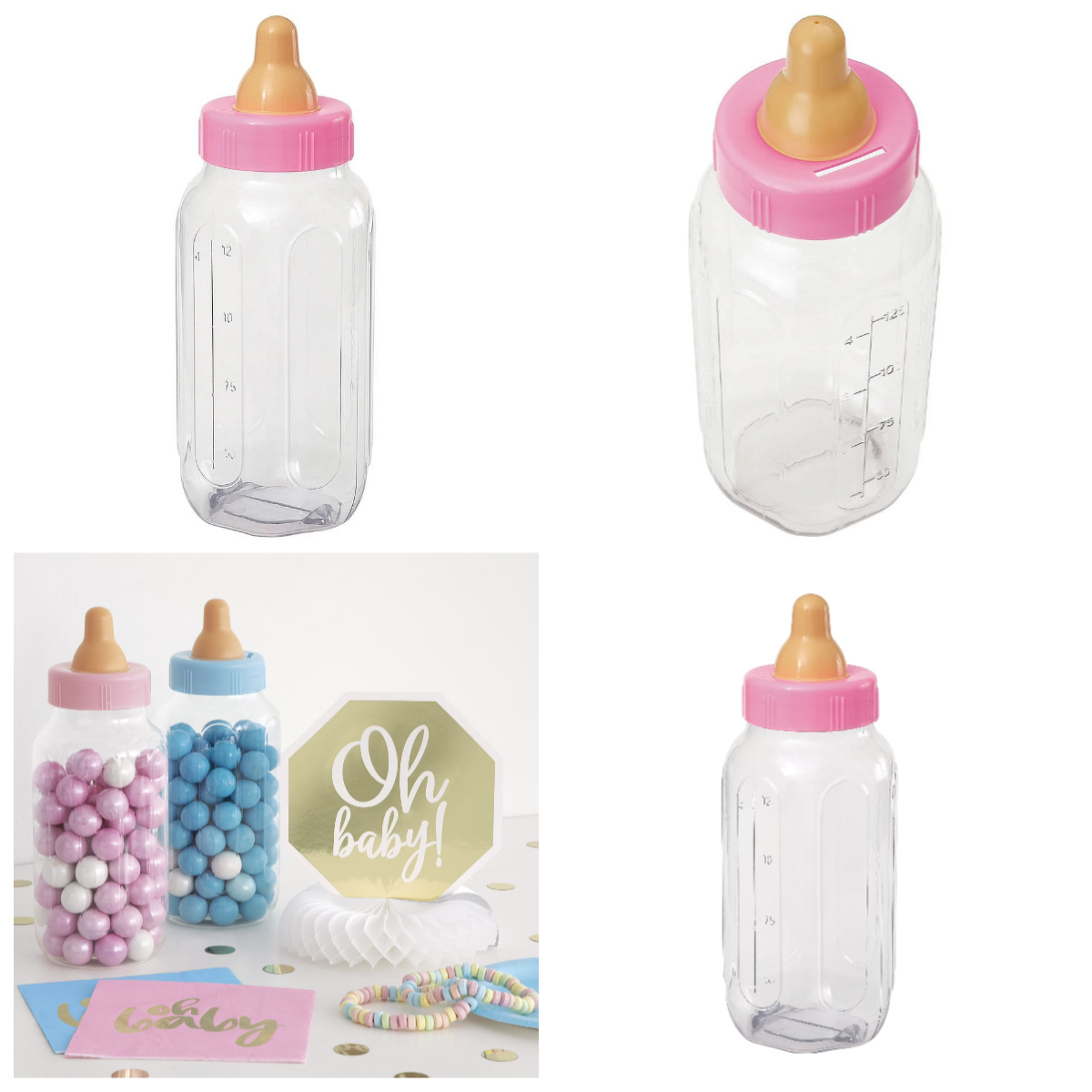 Baby Nursery Games - 11 Inch Pink Plastic Baby Bottle