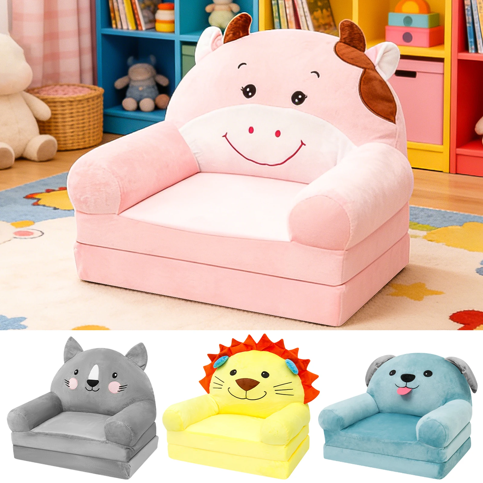 Baby Nursery Table - Foldable Kids Sofa Baby Seat Chair