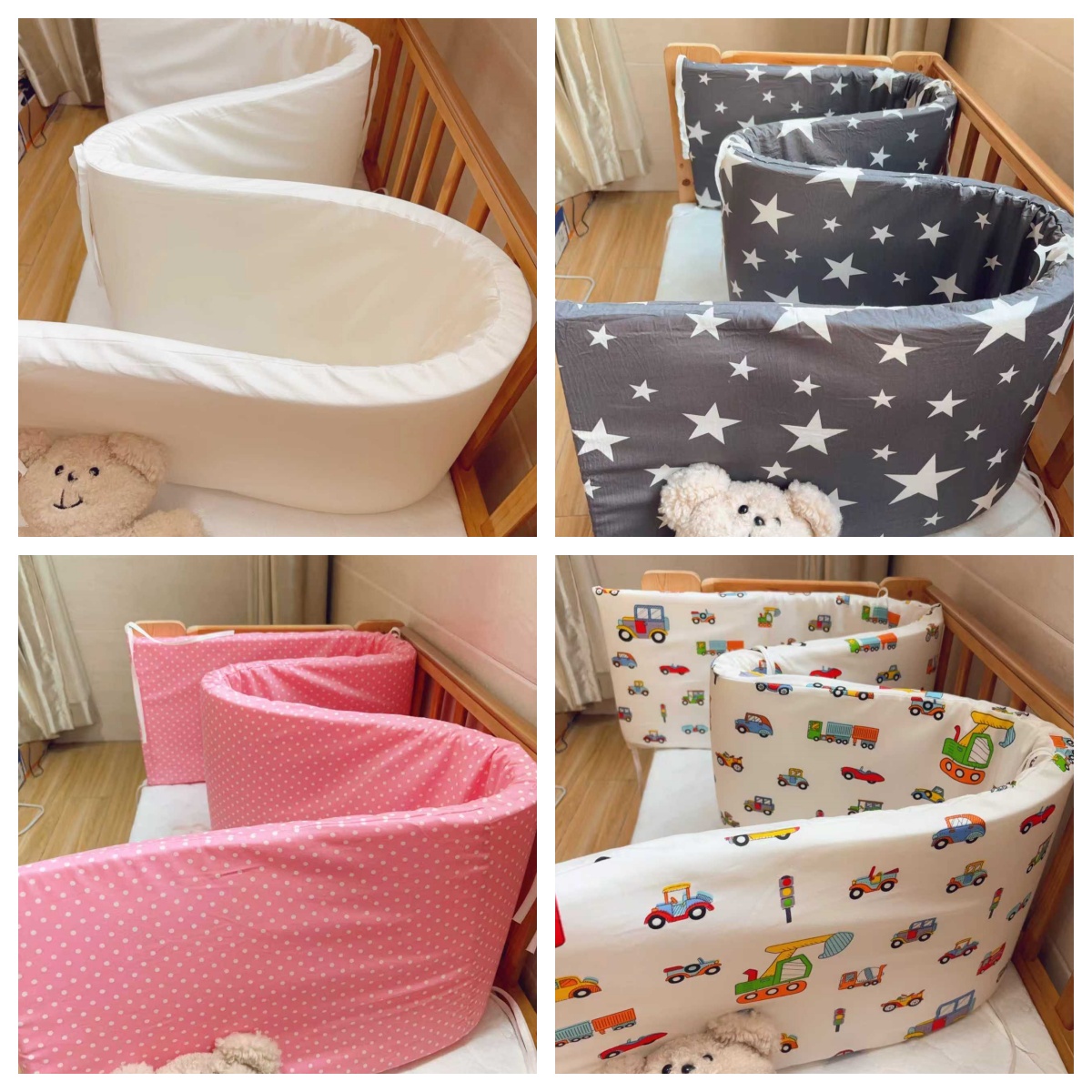 Convertible Crib Set - Nordic Star Baby Crib Thickened Anti-collision