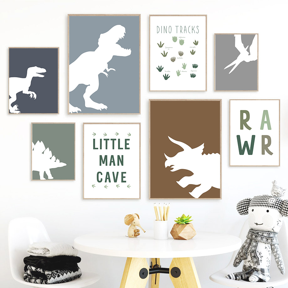 Baby Boy Nursery Quotes - Jurassic Dinosaur Tyrannosaurus Rex Triceratops Quotes