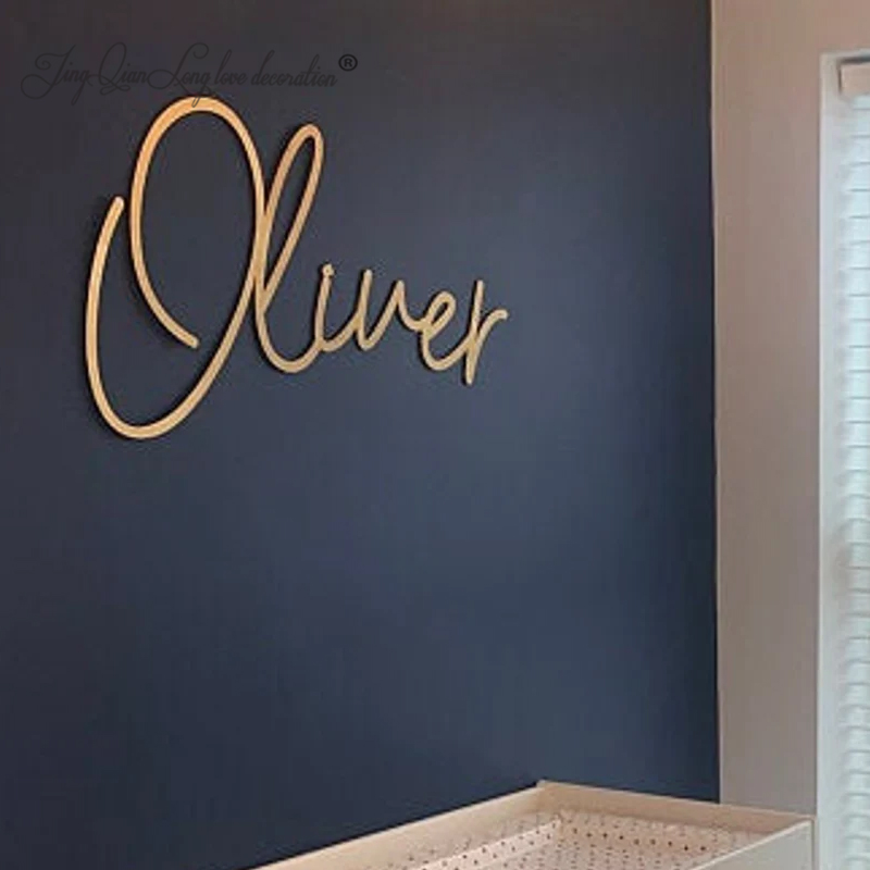 Baby Nursery Name Letters - Custom Wooden Name Sign SCRIBBLE FONT
