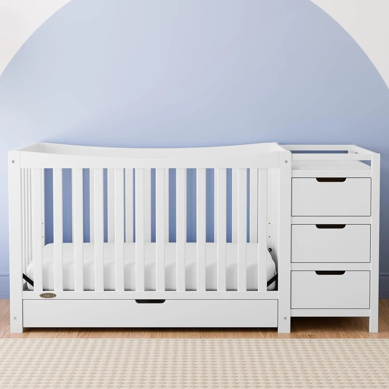 Convertible Crib Set - Multi-Function-4 in 1 Convertible Baby Crib