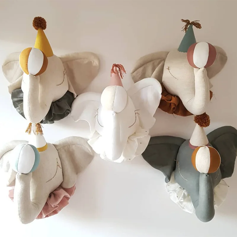 INS Cartoon Animals Head Wall  - Baby Nursery Decor Girl recension och pris