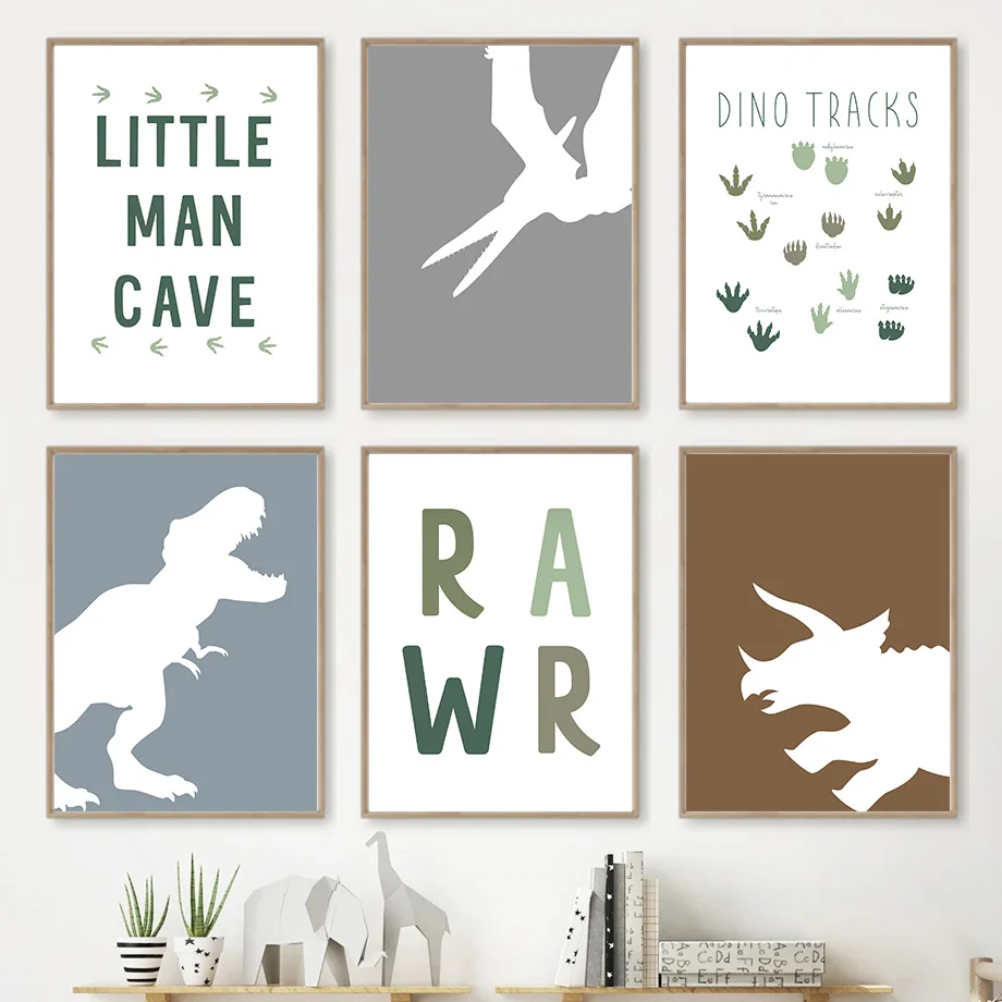 1pc frameless,Jurassic Dinosau - Baby Boy Nursery Quotes recension och pris