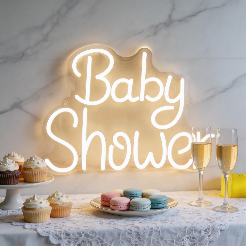 Baby Shower LED Neon Signs USB - Baby Nursery Wall Lights recension och pris