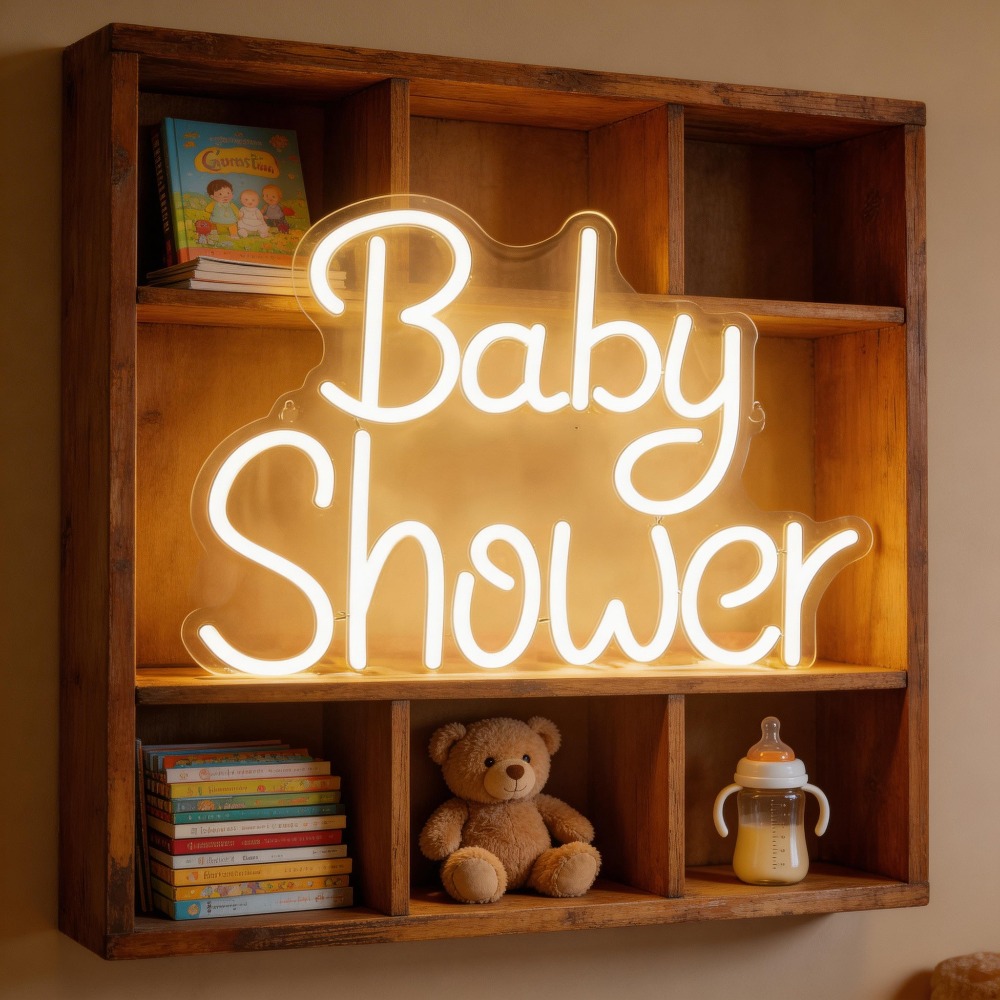 Baby Shower LED Neon Signs USB - Baby Nursery Wall Lights recension och pris