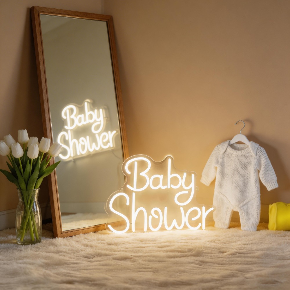 Baby Shower LED Neon Signs USB - Baby Nursery Wall Lights recension och pris