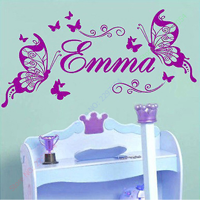New Butterflies Personalized N - Baby Nursery Decor Girl recension och pris