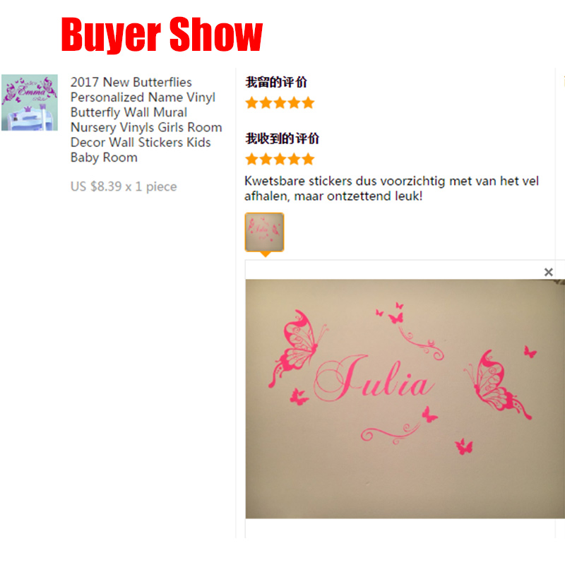 New Butterflies Personalized N - Baby Nursery Decor Girl recension och pris