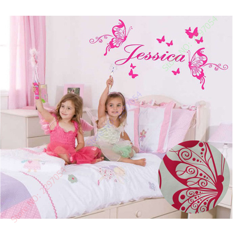 New Butterflies Personalized N - Baby Nursery Decor Girl recension och pris