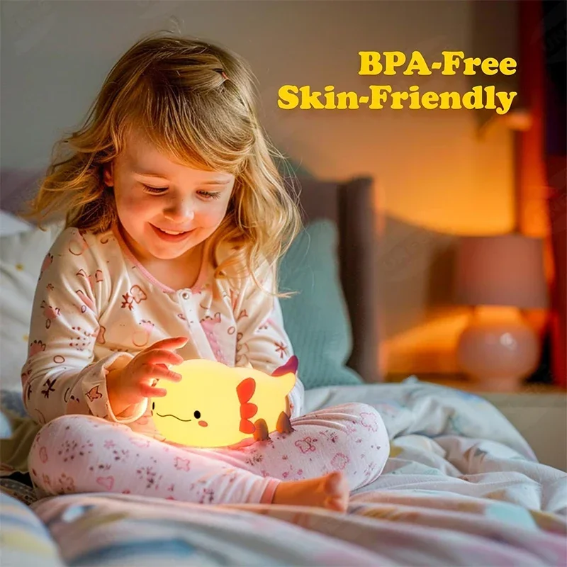 Cute Axolotl Night Light Silic - Baby Nursery Table recension och pris