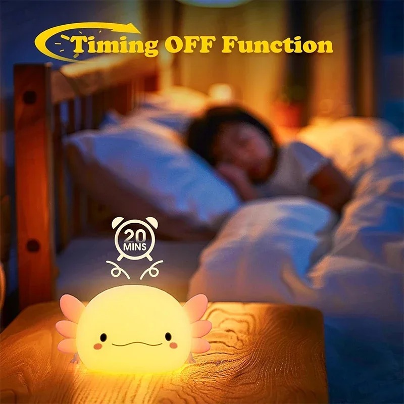 Cute Axolotl Night Light Silic - Baby Nursery Table recension och pris