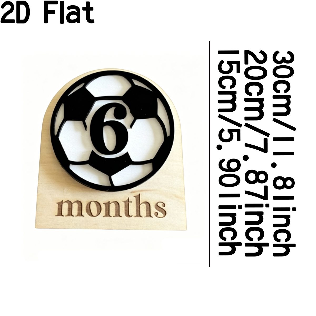 1Pc Custom Football Style Wood - Baby Nursery Office recension och pris