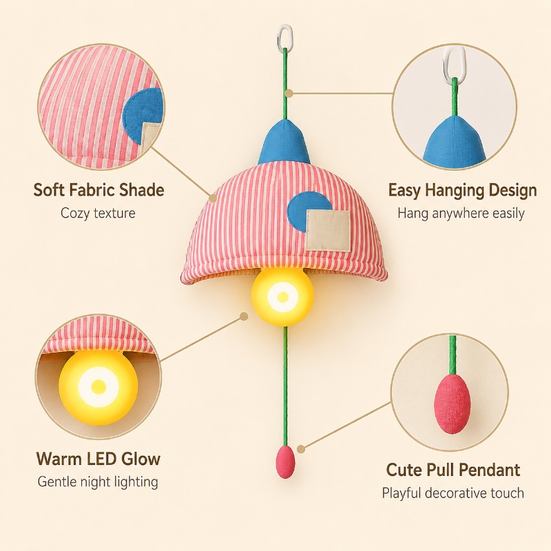 Rechargeable Hanging Night Lig - Baby Nursery Lampshade recension och pris