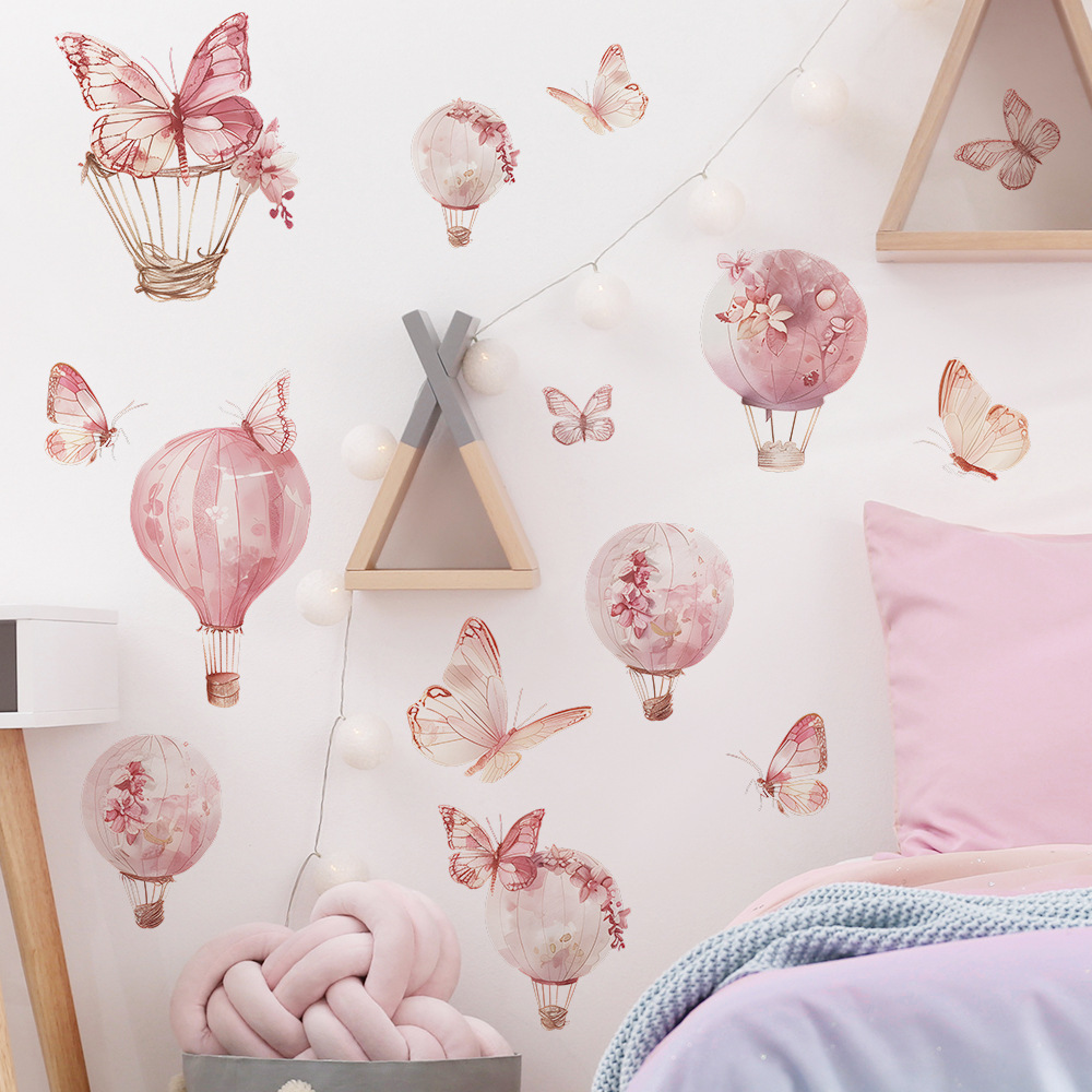 Butterfly Balloon Vinyl Tile C - Baby Nursery Decor Girl recension och pris