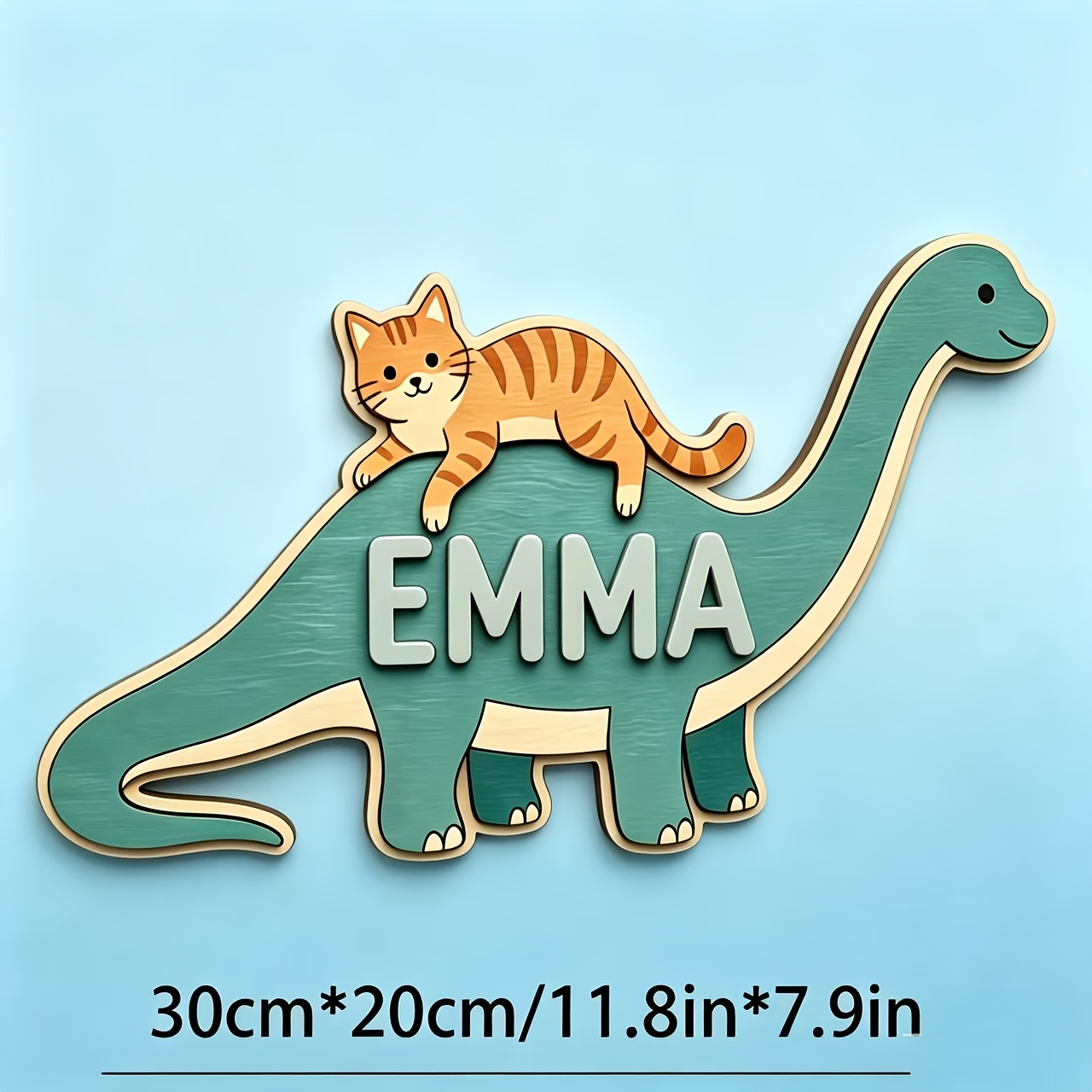 Personalized Cat Riding Dinosa - Baby Nursery Baby recension och pris