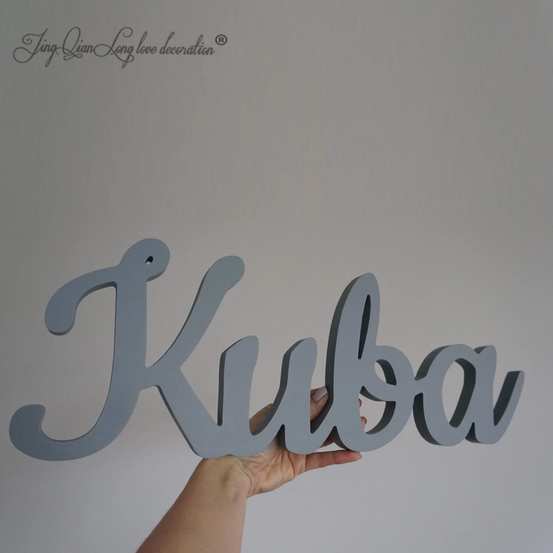 Custom Wooden Name Sign Baby N - Baby Nursery Name Letters recension och pris