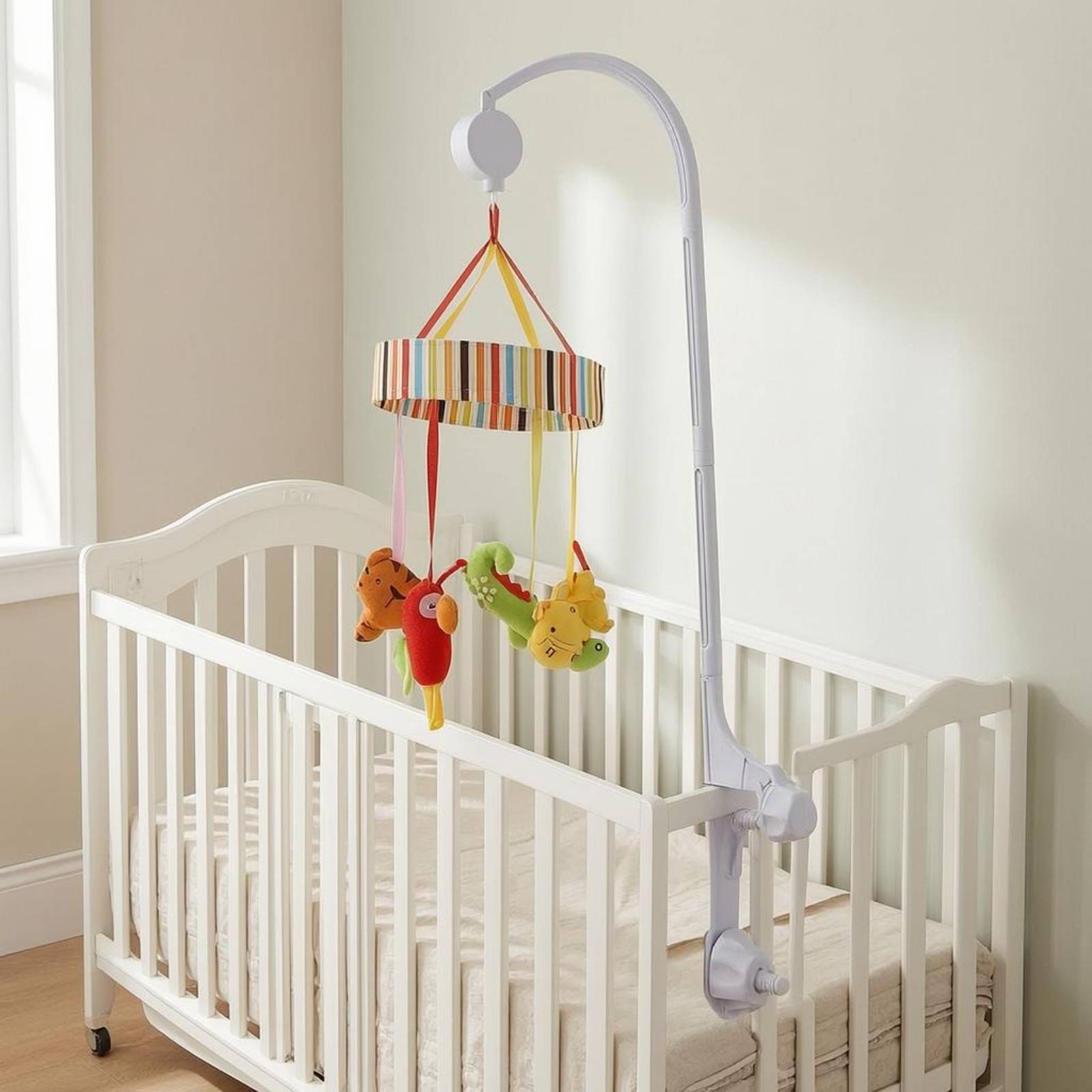 Baby Crib Mobile Stand White C - Baby Nursery Baby recension och pris