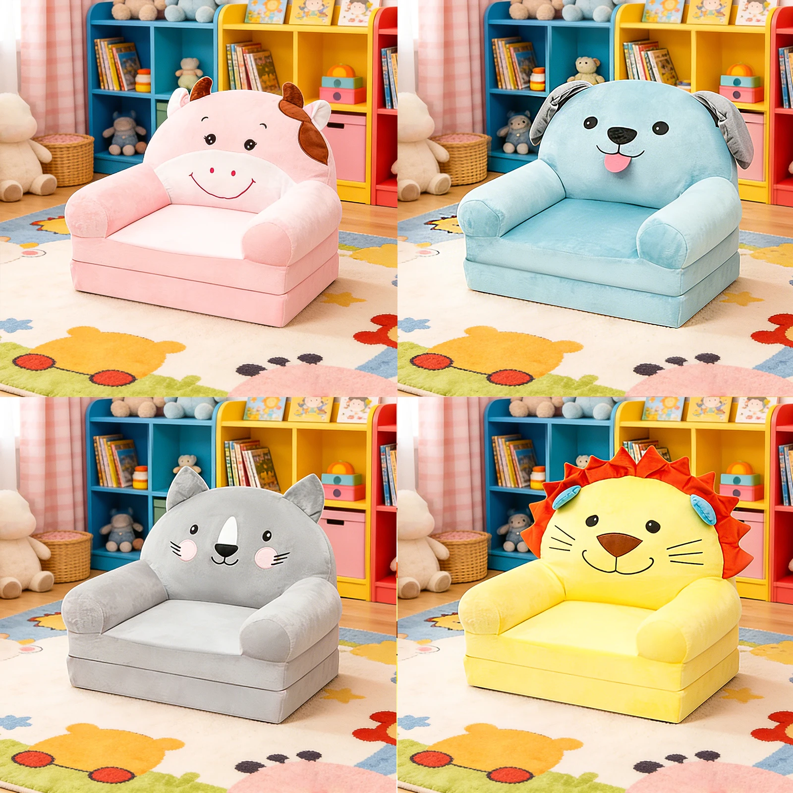 Foldable Kids Sofa Baby Seat C - Baby Nursery Table recension och pris