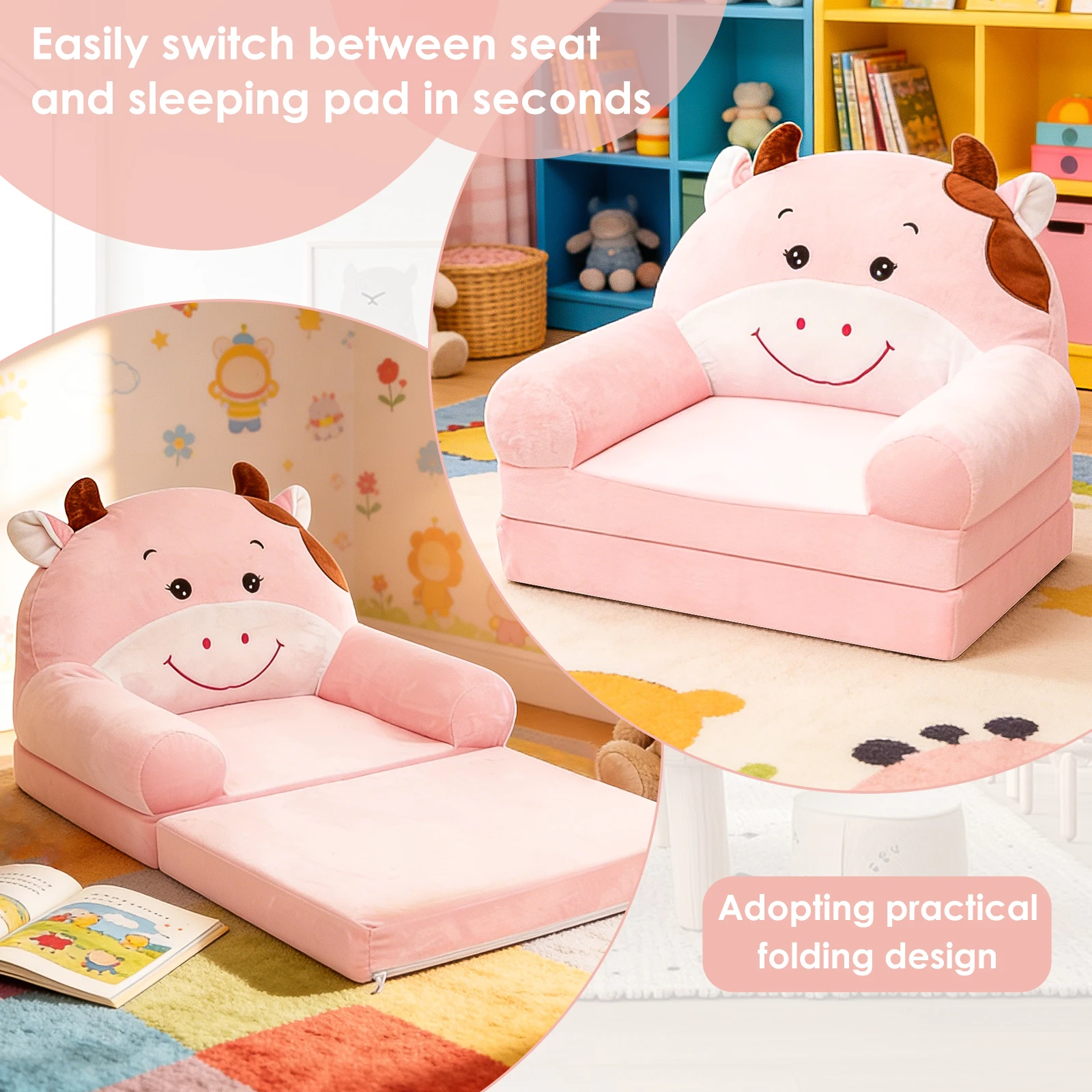 Foldable Kids Sofa Baby Seat C - Baby Nursery Table recension och pris