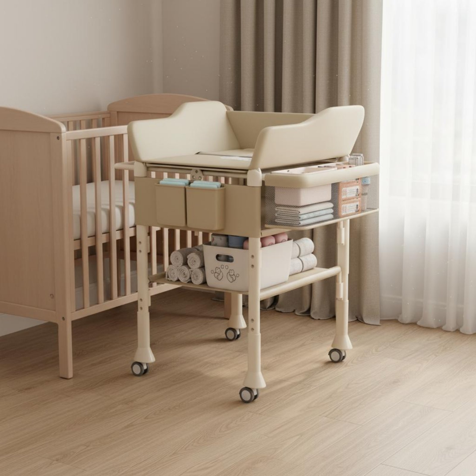 Baby Bath Changing Table Combo - Baby Nursery Table recension och pris
