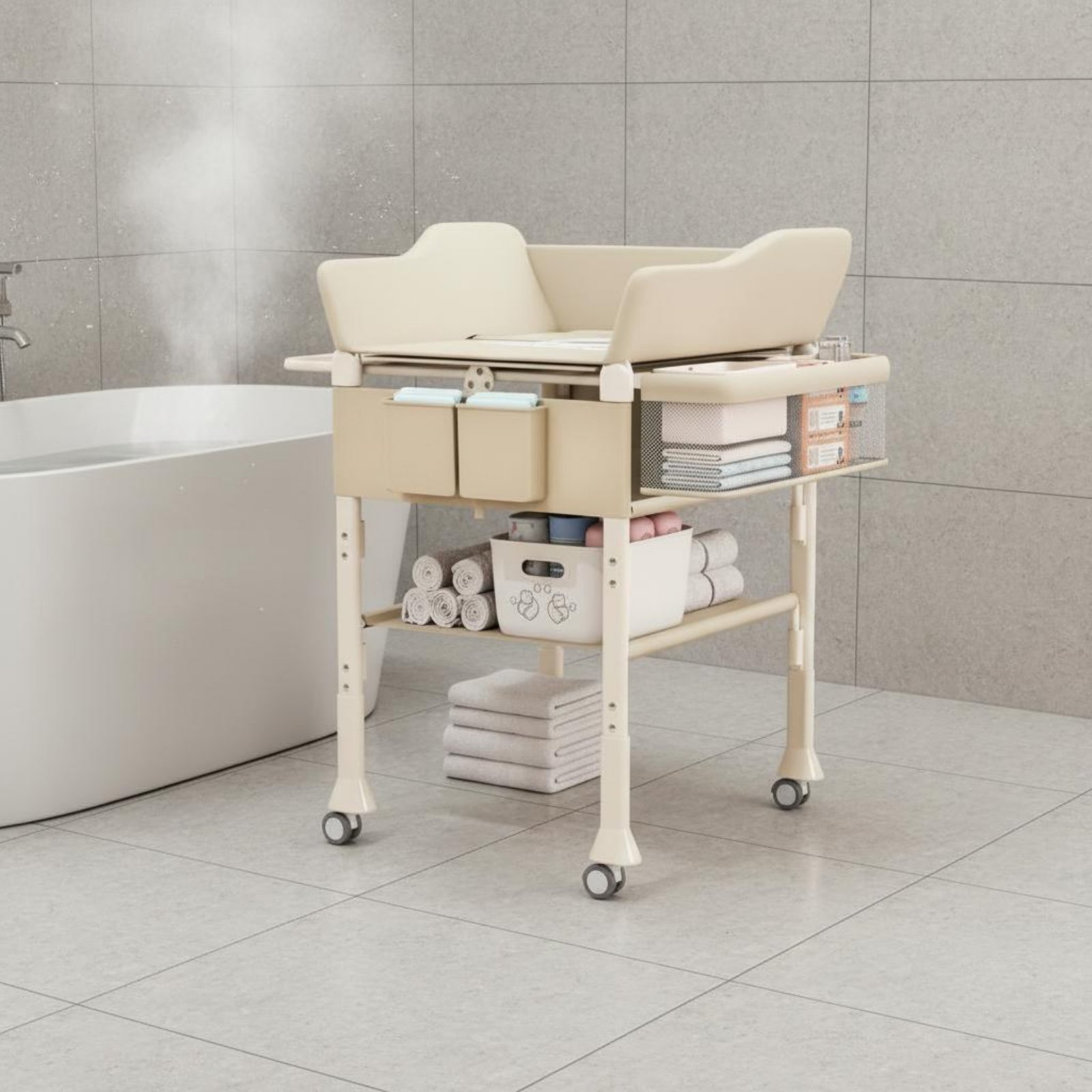 Baby Bath Changing Table Combo - Baby Nursery Table recension och pris