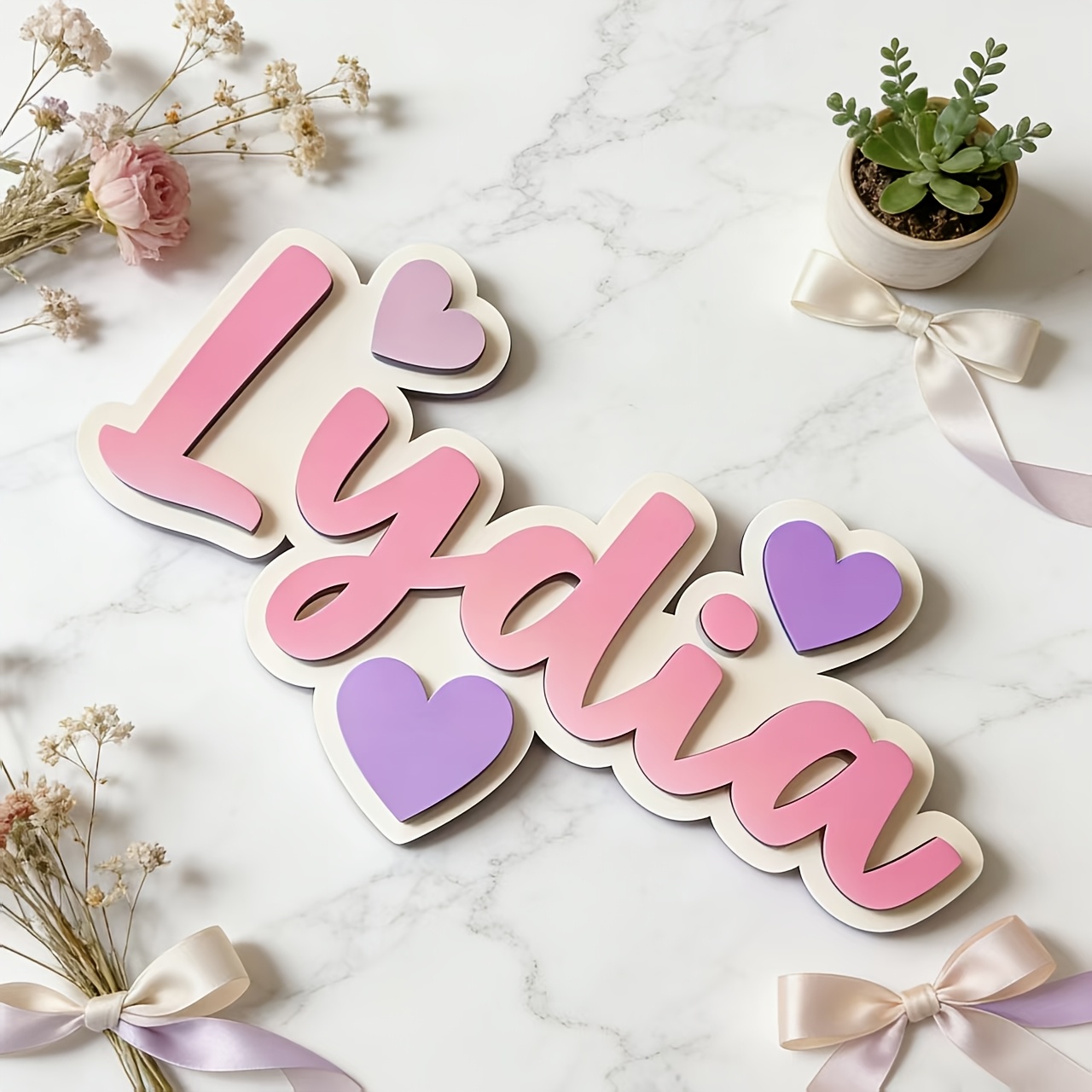 Personalized Gradient Heart Na - Baby Nursery Baby recension och pris