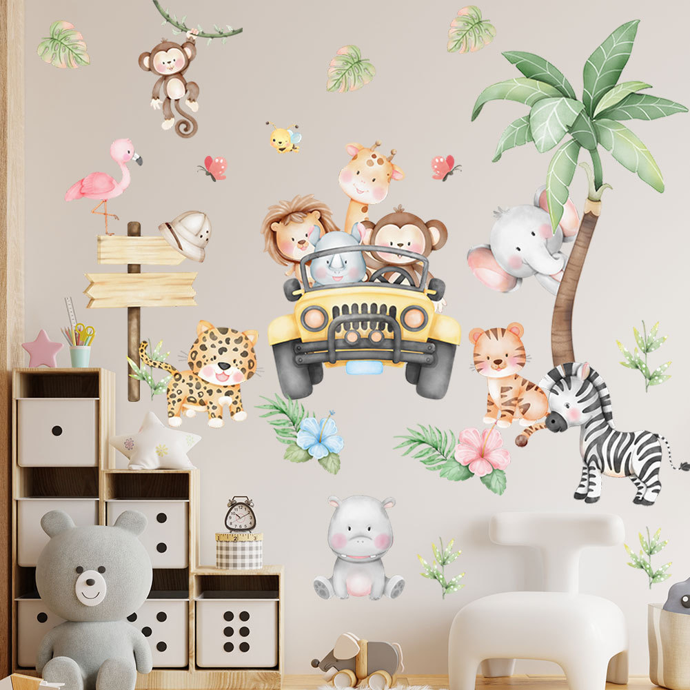kids room cartoon elephant gir - Baby Zoo Nursery recension och pris