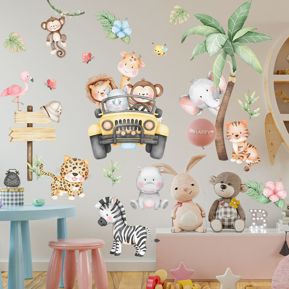 kids room cartoon elephant gir - Baby Zoo Nursery recension och pris