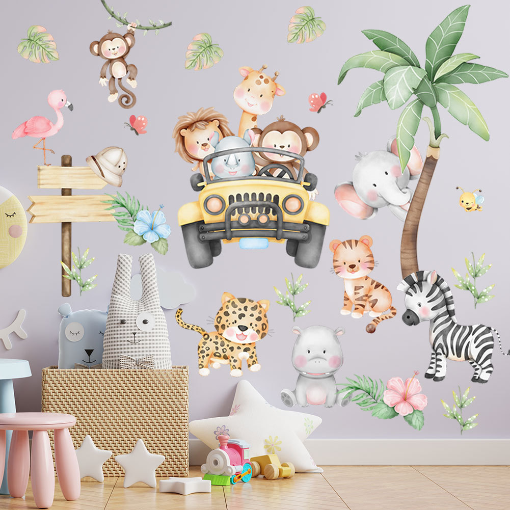 kids room cartoon elephant gir - Baby Zoo Nursery recension och pris