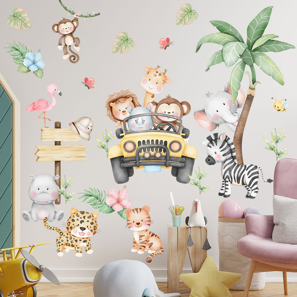 kids room cartoon elephant gir - Baby Zoo Nursery recension och pris