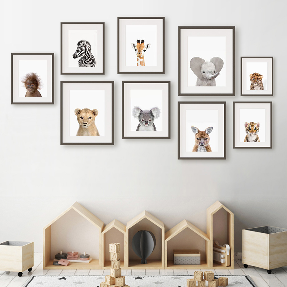 1pc frameless Canvas Painting  - Baby Zoo Nursery recension och pris