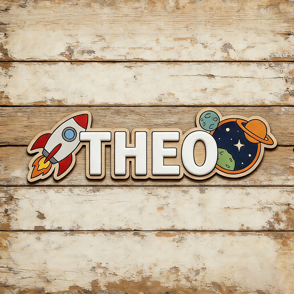 Personalized Space Rocket Name - Baby Nursery Baby recension och pris