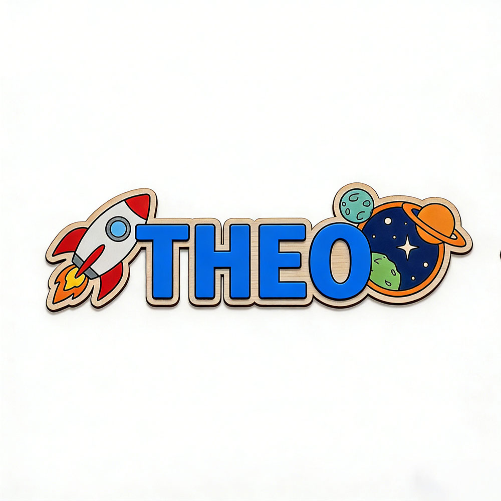 Personalized Space Rocket Name - Baby Nursery Baby recension och pris