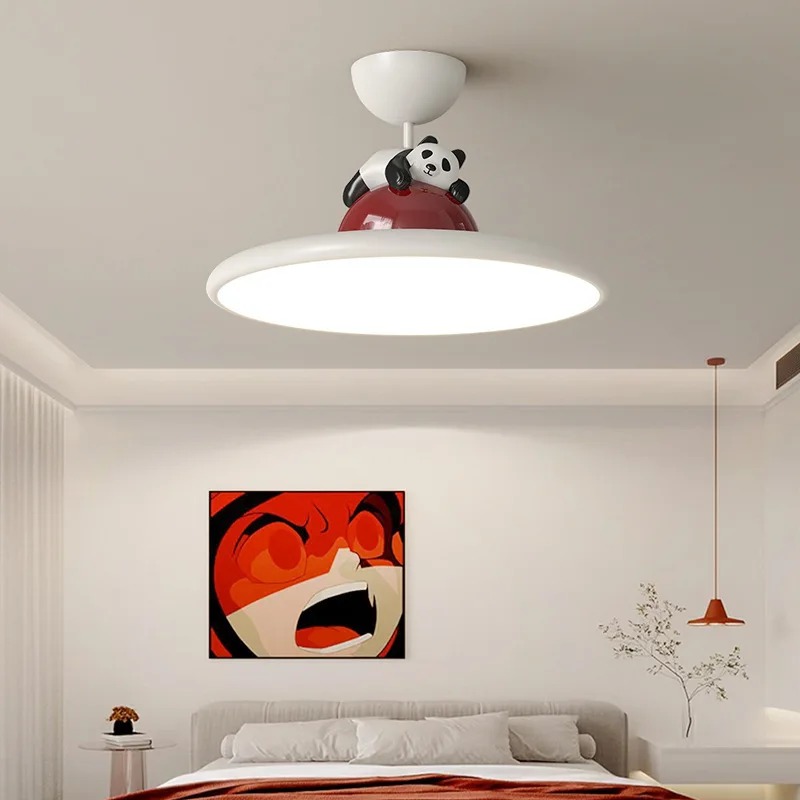 Cartoon Cream Style Panda LED  - Baby Nursery Light Fixture recension och pris