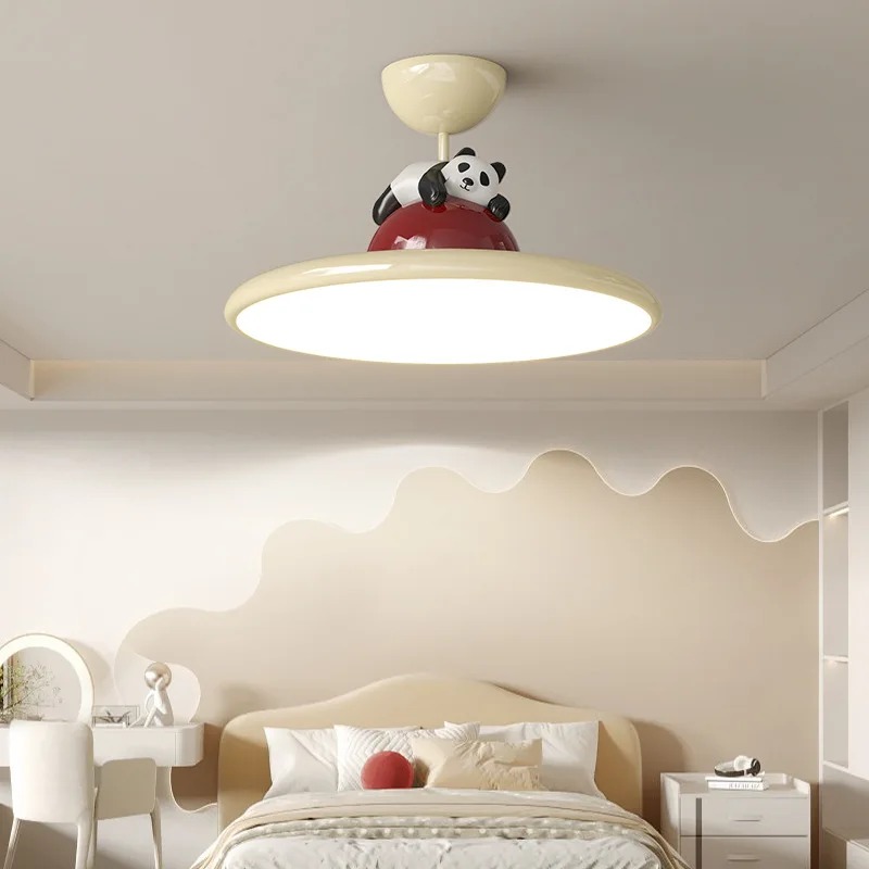 Cartoon Cream Style Panda LED  - Baby Nursery Light Fixture recension och pris