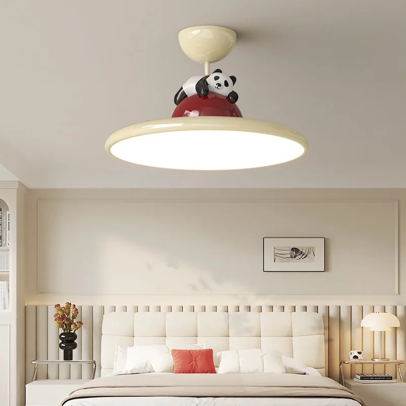 Cartoon Cream Style Panda LED  - Baby Nursery Light Fixture recension och pris