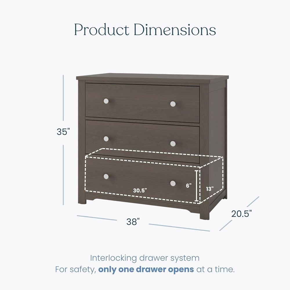 Harmony 3-Der Drer with Changi - Baby Nursery Table recension och pris