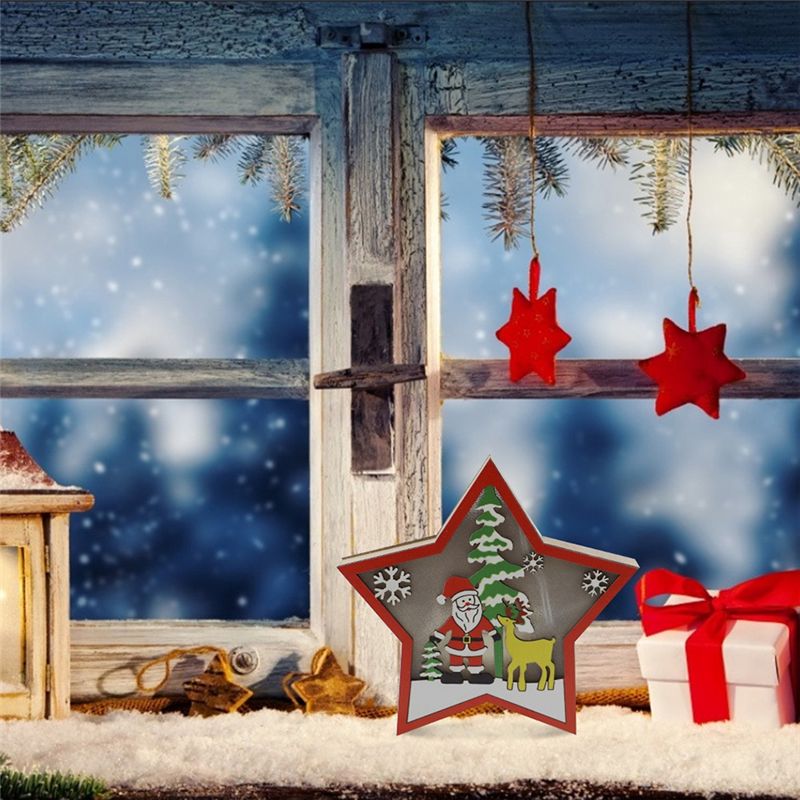 AA05 3 PCS LED Wood Star Night - Baby Nursery Wall Lights recension och pris