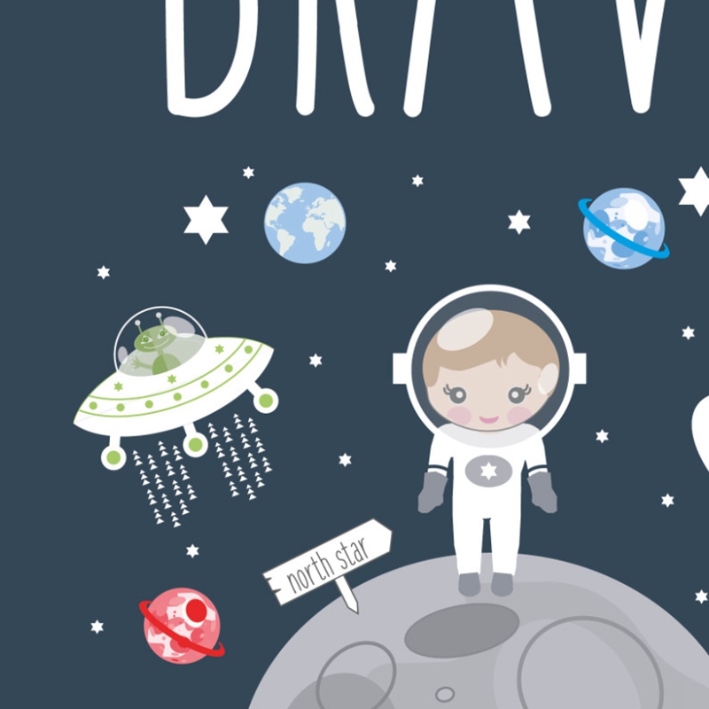 Space Themed Nursery Wall Art  - Baby Boy Nursery Quotes recension och pris