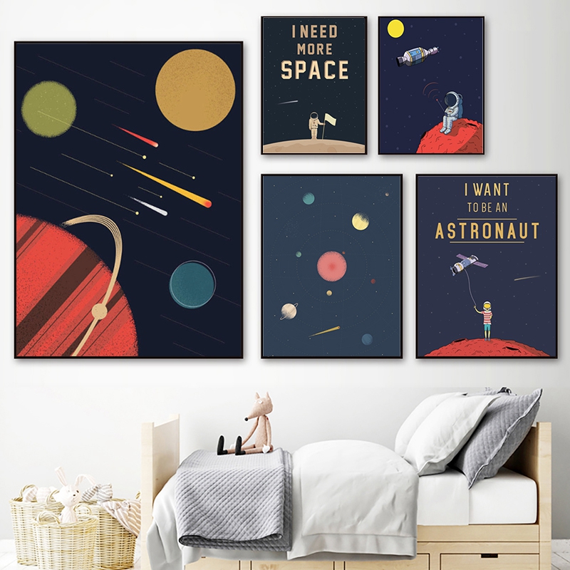 Space Themed Nursery Wall Art  - Baby Boy Nursery Quotes recension och pris