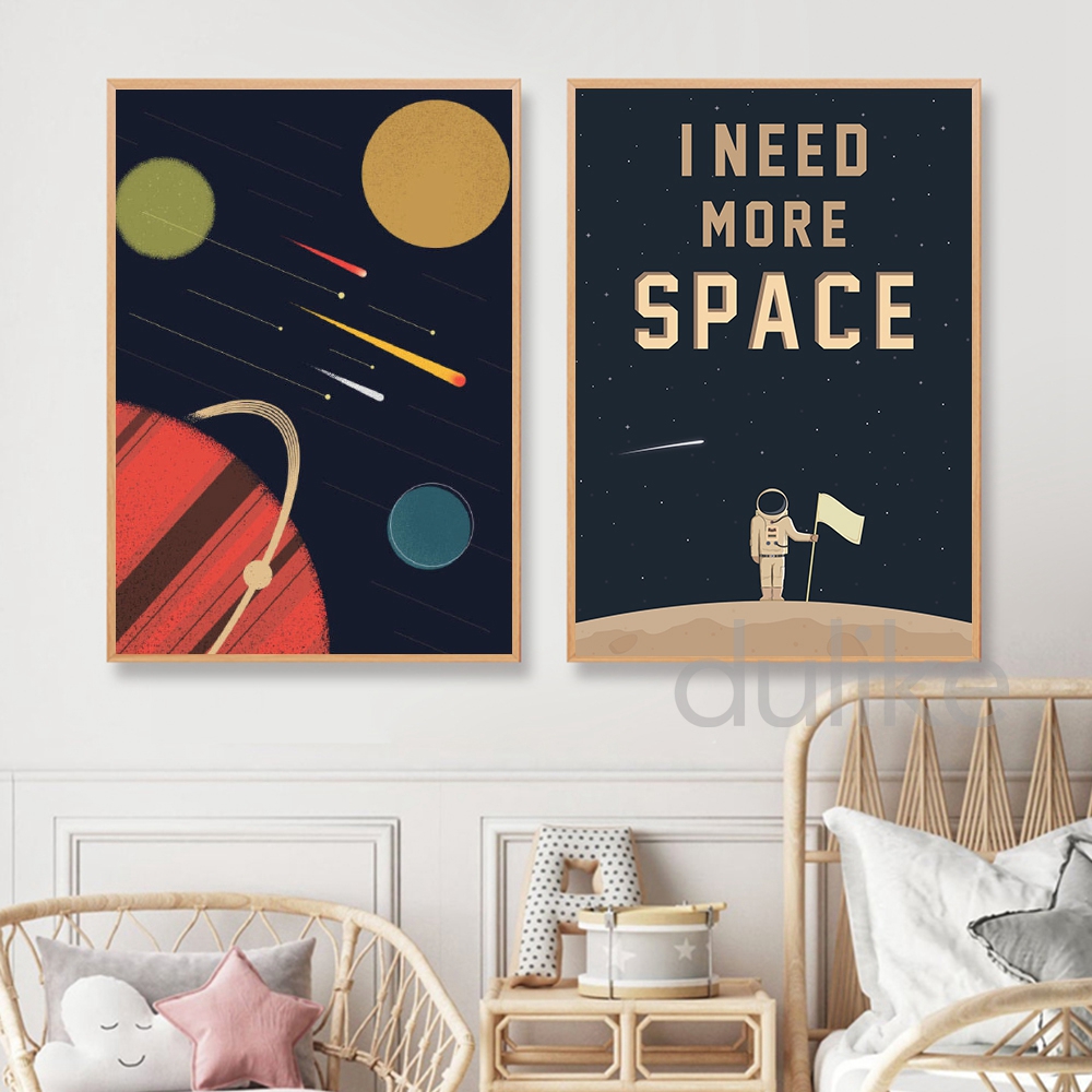 Space Themed Nursery Wall Art  - Baby Boy Nursery Quotes recension och pris