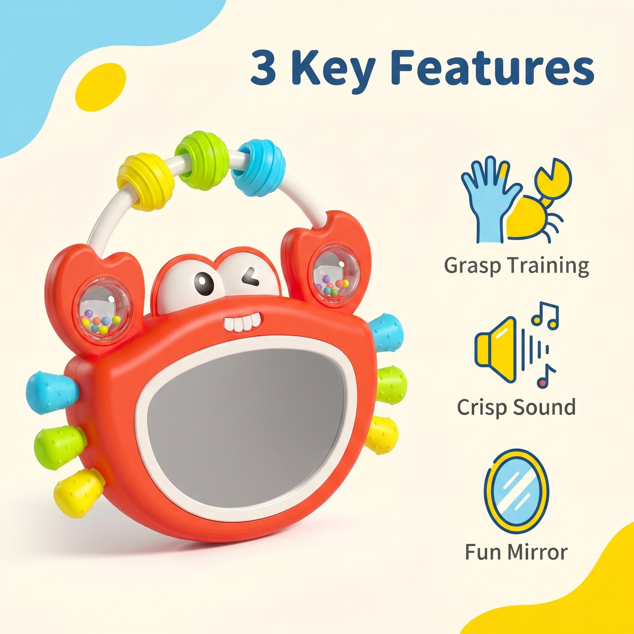 Baby Musical Light Up Mirror R - Baby Nursery Songs recension och pris