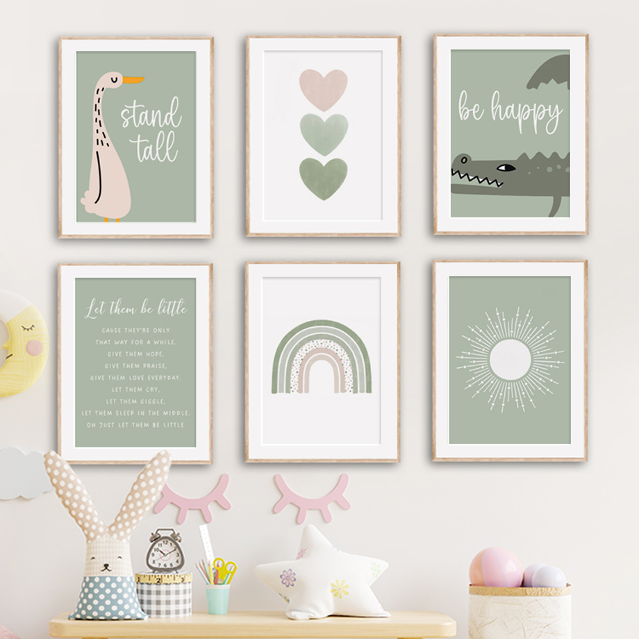 Wall Art Canvas Painting Nordi - Baby Nursery Wall Lights recension och pris