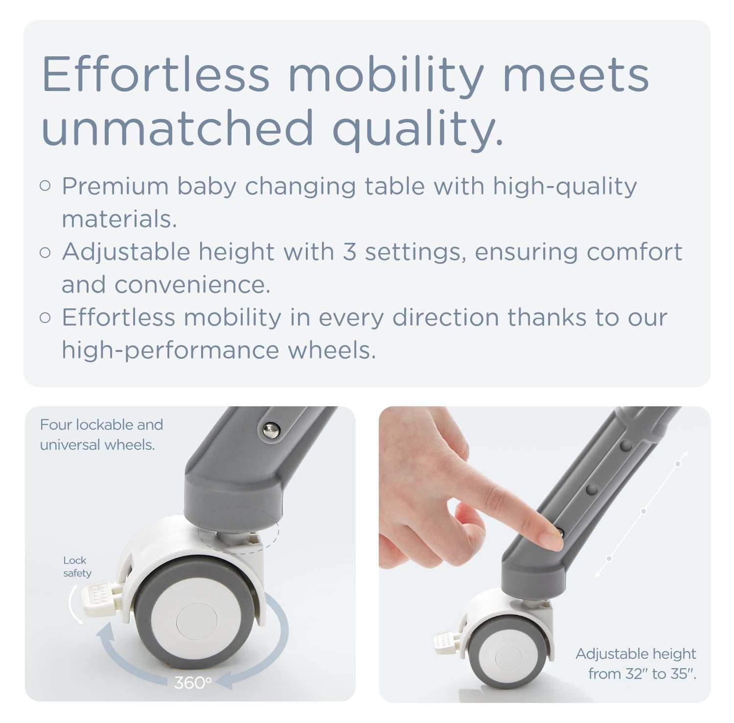 KUB Portable Baby Changing Tab - Baby Nursery Table recension och pris