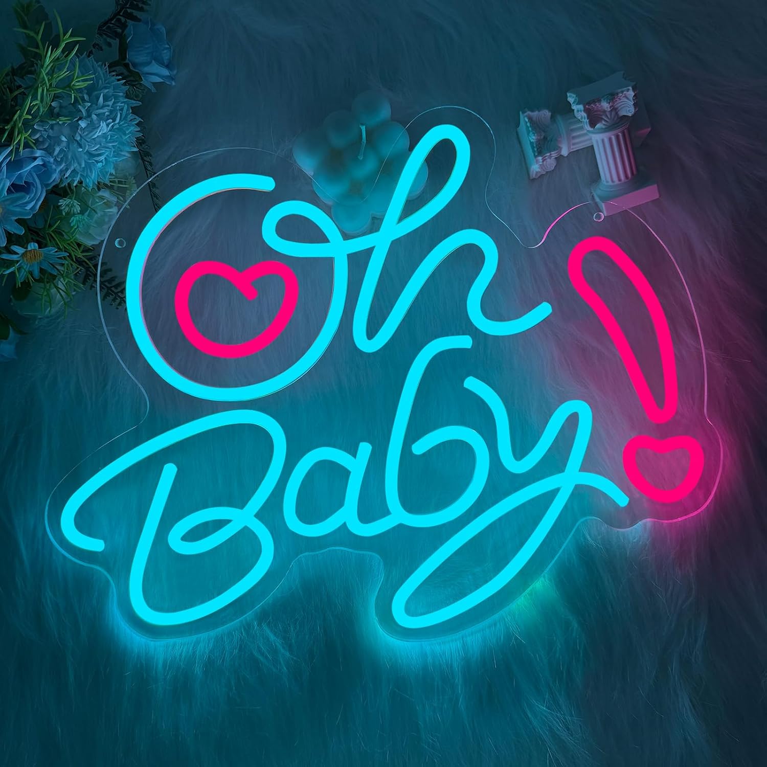 Oh Baby Heart LED Neon Sign US - Baby Nursery Wall Lights recension och pris
