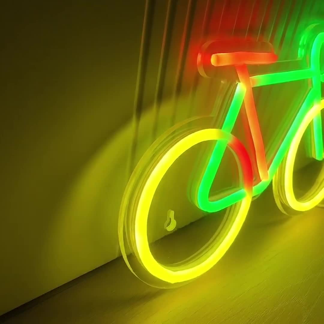 Bicycle LED Neon Sign, For Wal - Baby Nursery Wall Lights recension och pris