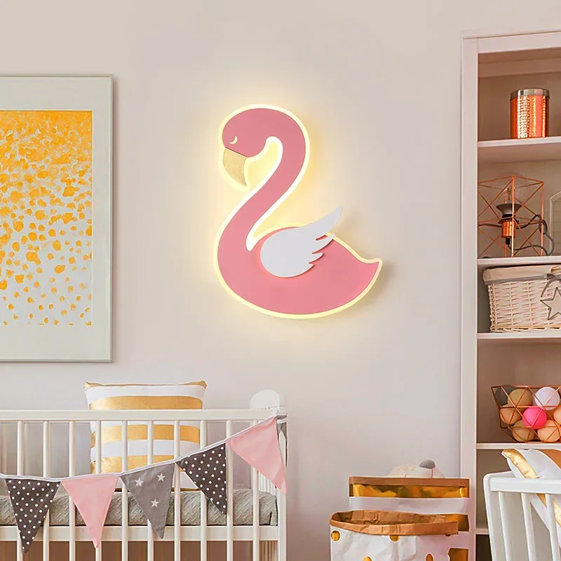 Flamingo LED Wall Lamp, Nordic - Baby Nursery Light Fixture recension och pris