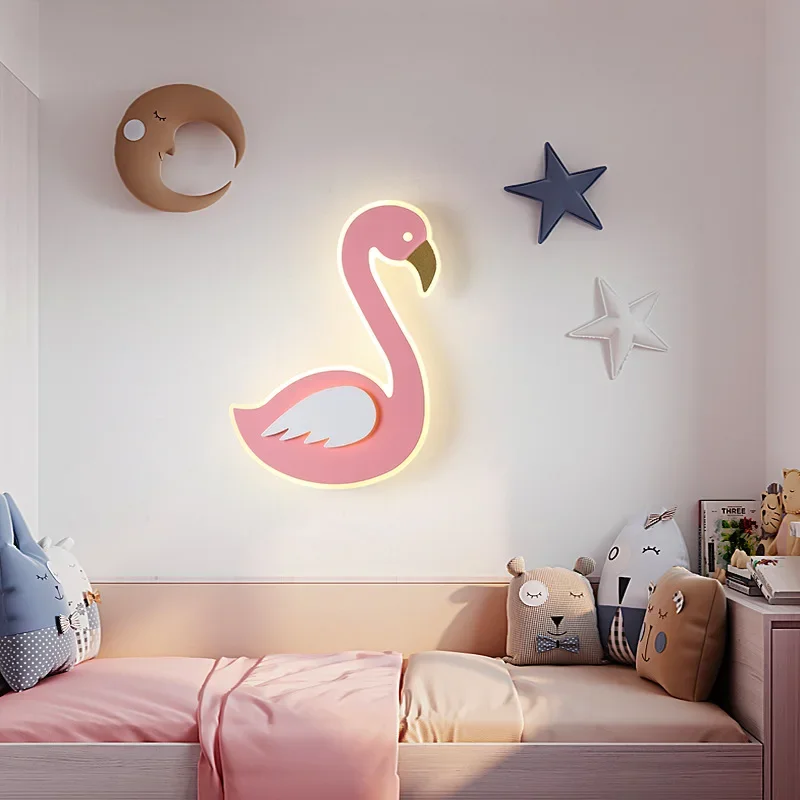Flamingo LED Wall Lamp, Nordic - Baby Nursery Light Fixture recension och pris